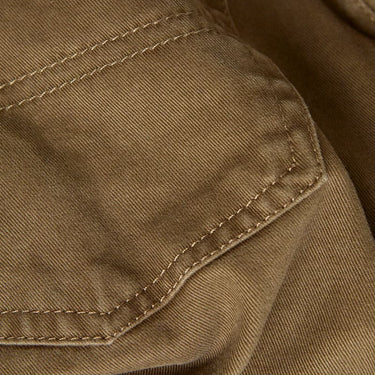 Plain Camel Brown Cotton Jeans