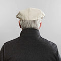 Plain Cream Linen Gatsby Cap