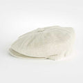 Plain Cream Linen Gatsby Cap
