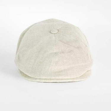 Plain Cream Linen Toni Cap