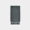 Plain Dark Grey Narrow Width Pure Cashmere Scarf