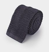 Plain Fumo Knitted Silk Tie