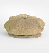 Plain Green Linen Gatsby Cap