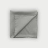 Plain Light Grey Silk Pocket Square with Shoestring Hem