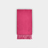 Plain Magenta Narrow Width Pure Cashmere Scarf