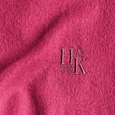 Plain Magenta Narrow Width Pure Cashmere Scarf