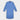 Plain Mid Blue Cotton Nightshirt with Red Piping