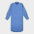 Plain Mid Blue Cotton Nightshirt with Red Piping