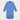 Plain Mid Blue Cotton Nightshirt with Red Piping