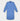 Plain Mid Blue Cotton Nightshirt with Red Piping