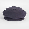 Plain Navy Linen Gatsby Cap