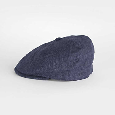Plain Navy Linen Toni Cap