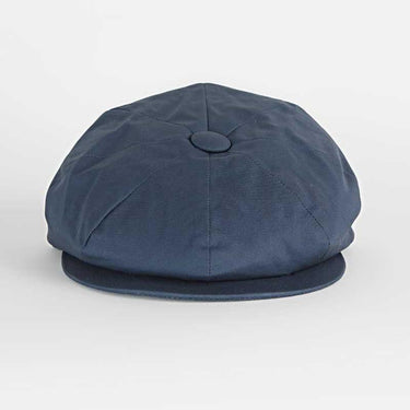 Plain Navy Waxed Cotton Gatsby Cap