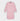 Plain Pink Cotton Twill Nightshirt with Navy Piping