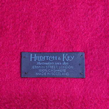Plain Raspberry Wide Width Pure Cashmere Scarf