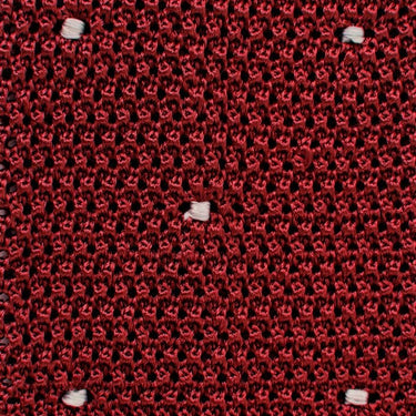 Porpora & White Spot Knitted Silk Tie