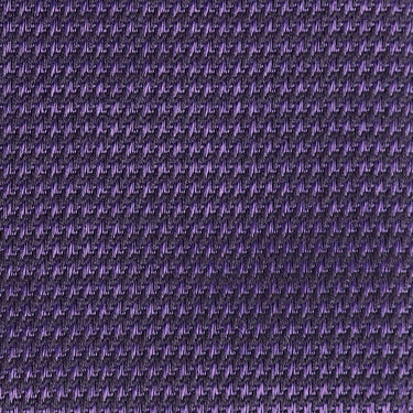 Purple Small Houndstooth Wool & Silk Blend Tie