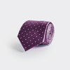 Purple & White Spot Herringbone Silk Tie