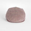 Red Basket Weave Cotton & Linen Flat Cap