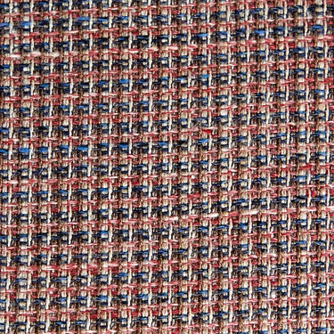 Red Basket Weave Cotton & Linen Flat Cap