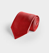 Red Herringbone Silk Tie