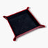 Red Leather & Black Suede Small Travel Tray
