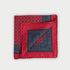 Red Paisley Bean Motif Silk Pocket Square