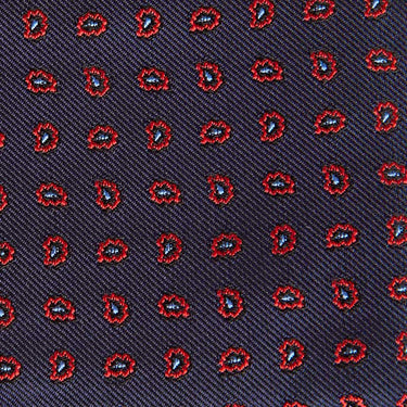 Red Small Bean Motif Silk Tie