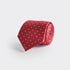 Red & White Spot Herringbone Silk Tie