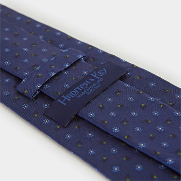 Royal Blue Floating Floral Silk Tie