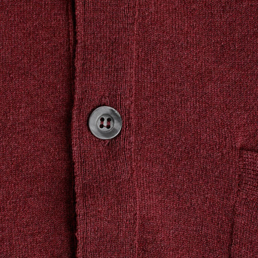 Russet Red 100% Cashmere Cardigan