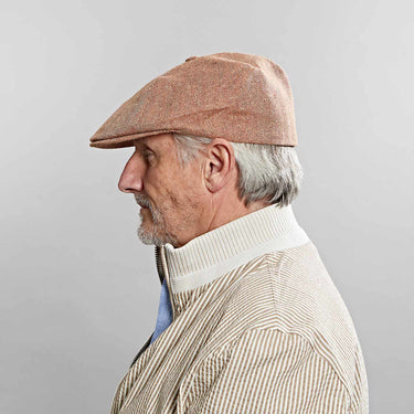 Rust Herringbone Silk Toni Cap