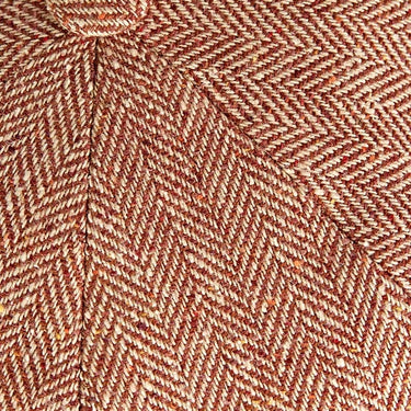 Rust Herringbone Silk Toni Cap