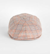 Rust With Grey Check Silk & Wool Toni Cap