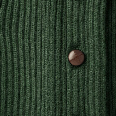 Serpentine Green Shawl Collar Cashmere Cardigan