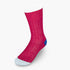 Short Cerise Cotton Socks with Contrast Heel & Toe