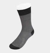 Short Dark Grey & White Pin Dot Cotton Socks