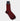 Short Dark Red Herringbone Cotton Socks