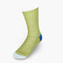 Short Light Green Cotton Socks with Contrast Heel & Toe