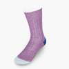 Short Lilac Cotton Socks with Contrast Heel & Toe