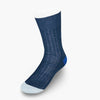Short Navy Cotton Socks with Contrast Heel & Toe