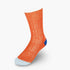 Short Orange Cotton Socks with Contrast Heel & Toe