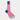 Short Pink Cotton Socks with Contrast Heel & Toe