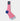 Short Pink Cotton Socks with Contrast Heel & Toe