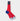 Short Red Cotton Socks with Contrast Heel & Toe