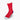 Short Red Cotton Socks with Contrast Heel & Toe