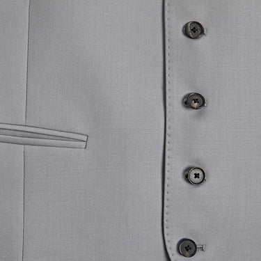 Single Breasted Grey Wool Morning Waistcoat