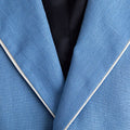 Single Breasted Light Blue Linen Waistcoat