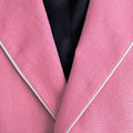 Single Breasted Pink Linen Waistcoat
