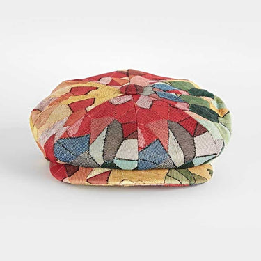 Summer Abstract Multi-Colour Cotton Gatsby Cap